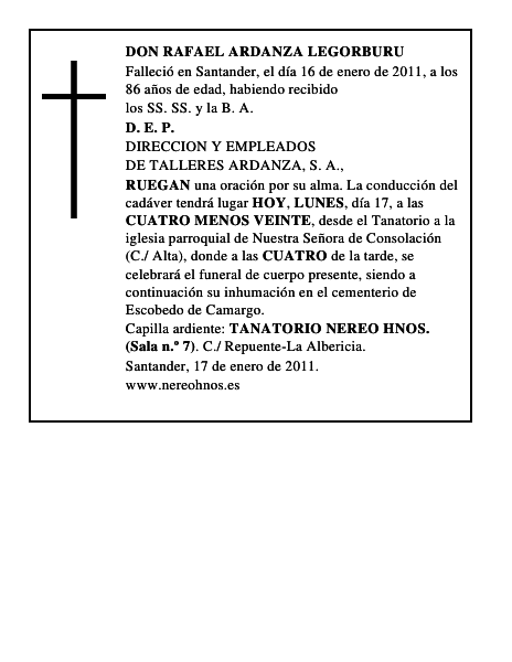 DON RAFAEL ARDANZA LEGORBURU