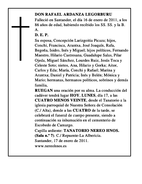 DON RAFAEL ARDANZA LEGORBURU