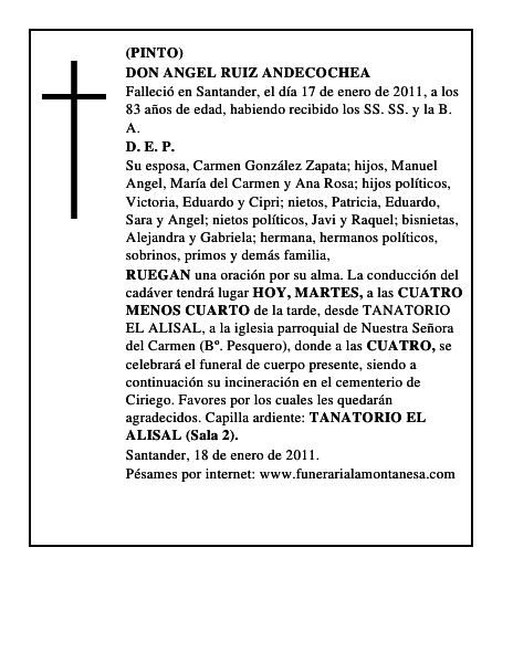 DON ANGEL RUIZ ANDECOCHEA