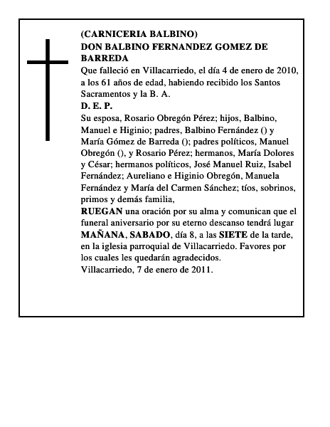 DON BALBINO FERNANDEZ GOMEZ DE BARREDA
