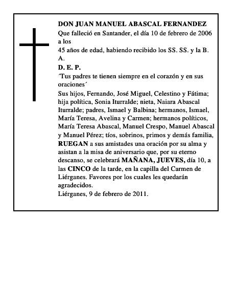 DON JUAN MANUEL ABASCAL FERNANDEZ