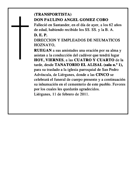 DON PAULINO ANGEL GOMEZ COBO