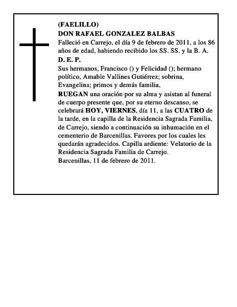 DON RAFAEL GONZALEZ BALBAS