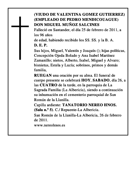 DON MIGUEL MUÑOZ SALCINES