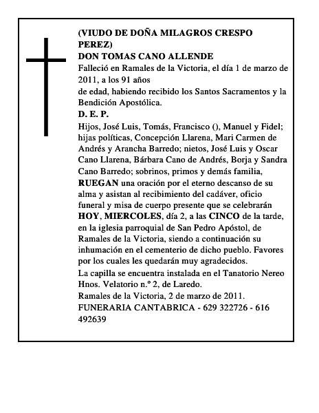 DON TOMAS CANO ALLENDE