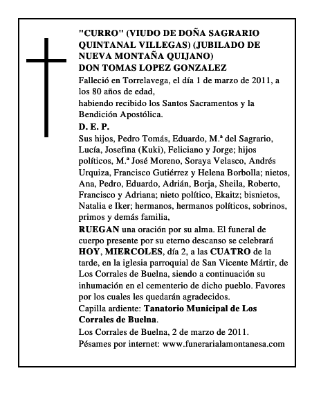 DON TOMAS LOPEZ GONZALEZ