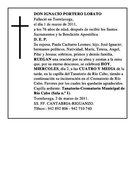 DON IGNACIO PORTERO LOBATO