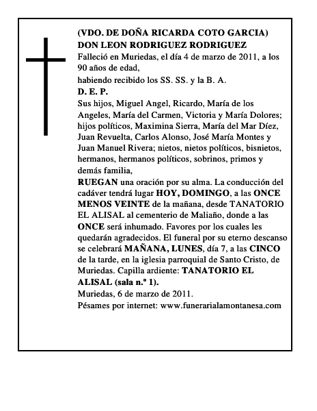 DON LEON RODRIGUEZ RODRIGUEZ