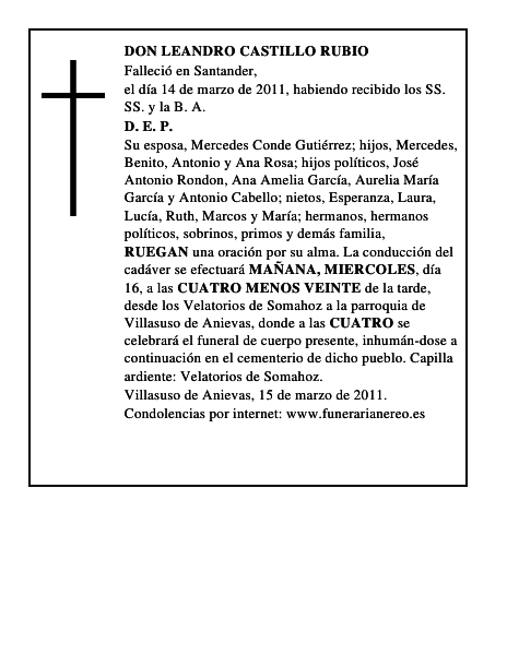 DON LEANDRO CASTILLO RUBIO