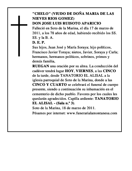 DON JOSE LUIS RUISOTO APARICIO