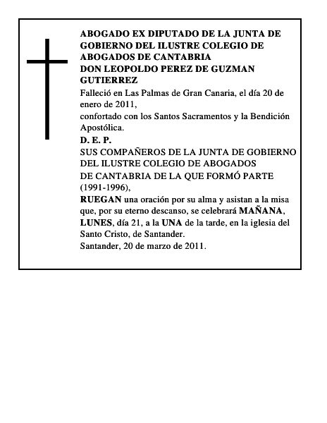 DON LEOPOLDO PEREZ DE GUZMAN GUTIERREZ