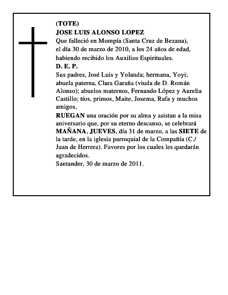 JOSE LUIS ALONSO LOPEZ
