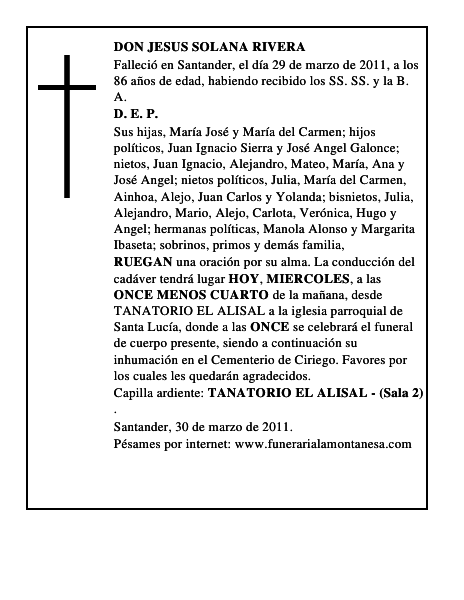 DON JESUS SOLANA RIVERA