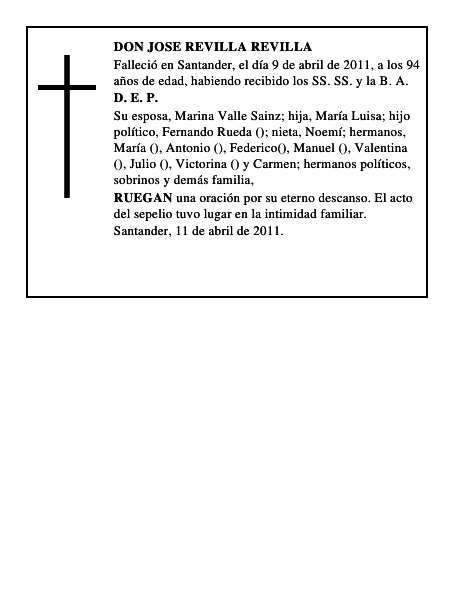 DON JOSE REVILLA REVILLA