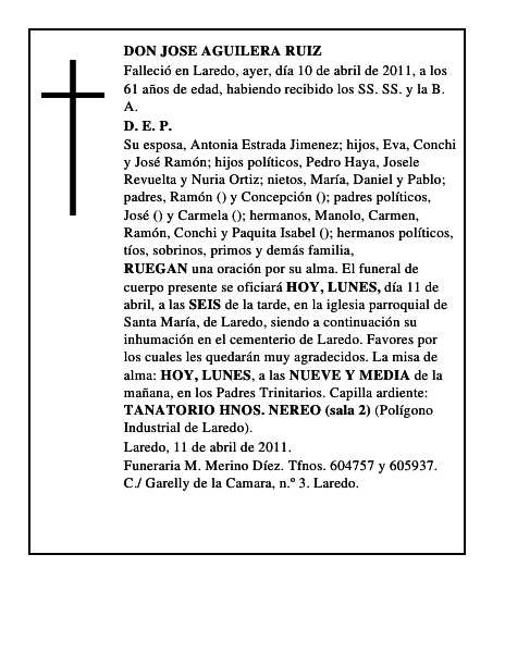 DON JOSE AGUILERA RUIZ