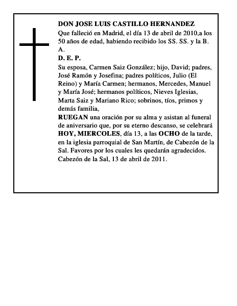 DON JOSE LUIS CASTILLO HERNANDEZ