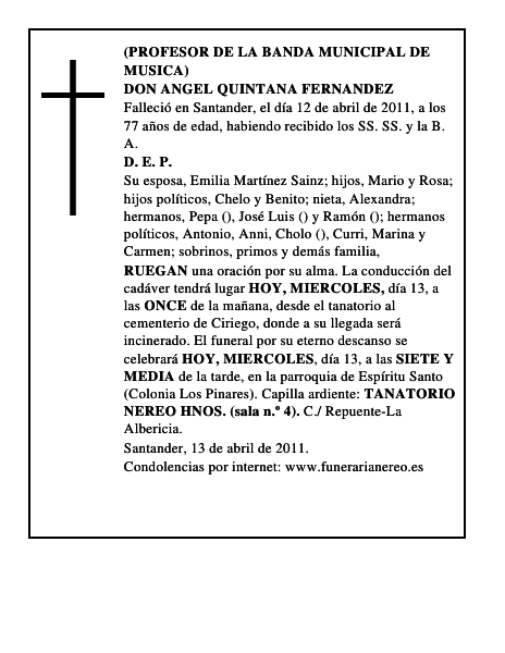 DON ANGEL QUINTANA FERNANDEZ