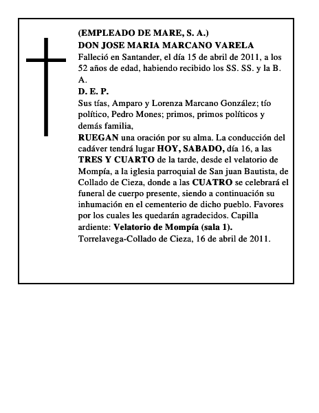 DON JOSE MARIA MARCANO VARELA