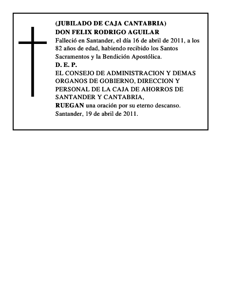 DON FELIX RODRIGO AGUILAR