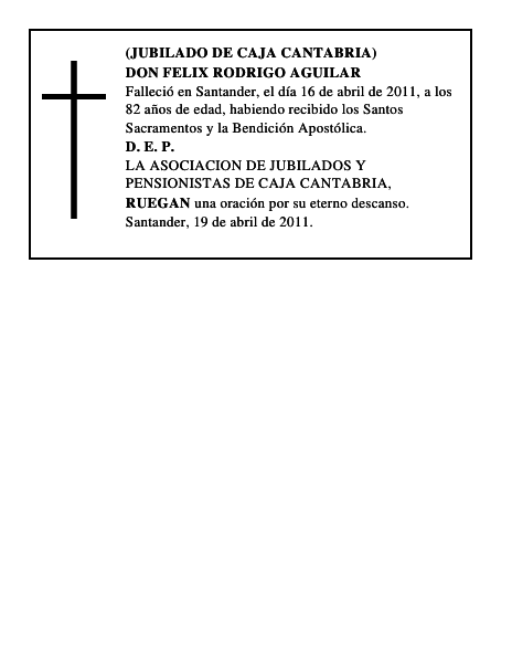 DON FELIX RODRIGO AGUILAR