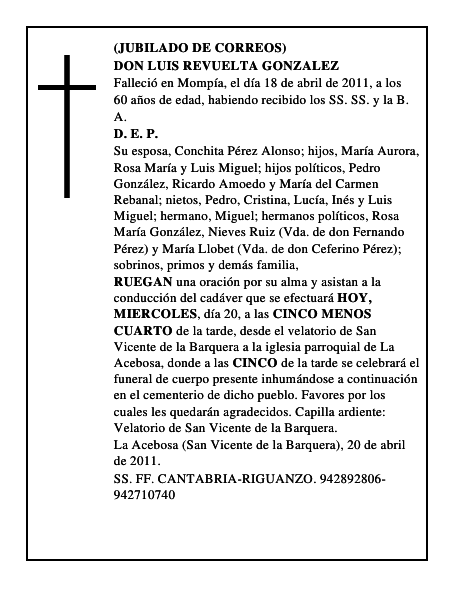 DON LUIS REVUELTA GONZALEZ