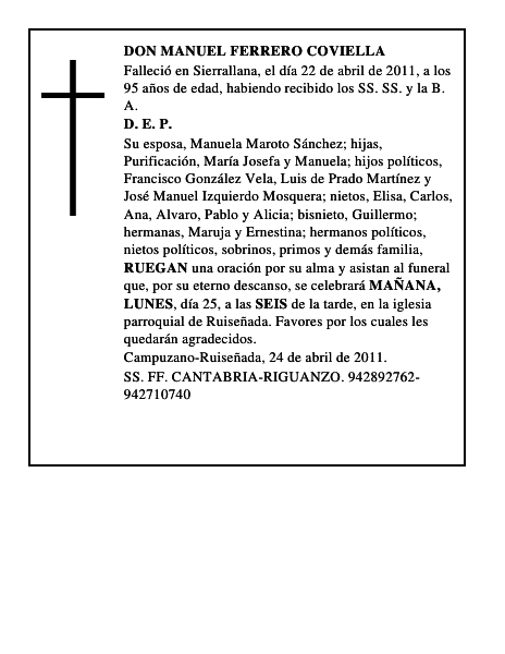 DON MANUEL FERRERO COVIELLA