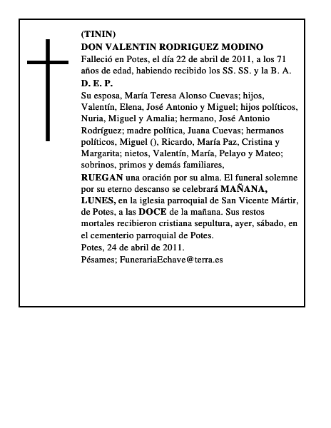 DON VALENTIN RODRIGUEZ MODINO