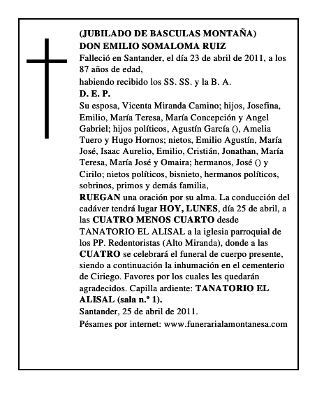 DON EMILIO SOMALOMA RUIZ