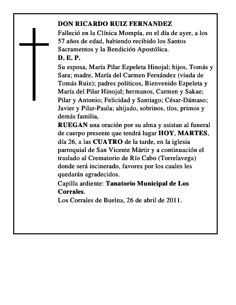 DON RICARDO RUIZ FERNANDEZ