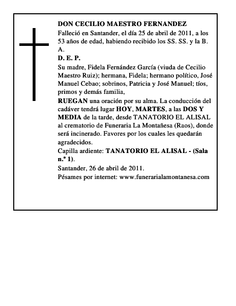 DON CECILIO MAESTRO FERNANDEZ