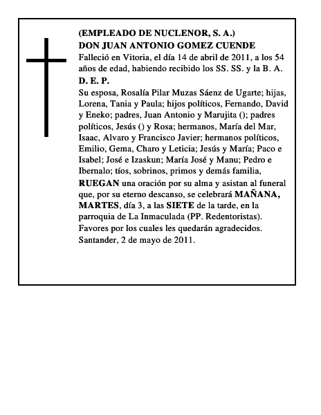 DON JUAN ANTONIO GOMEZ CUENDE