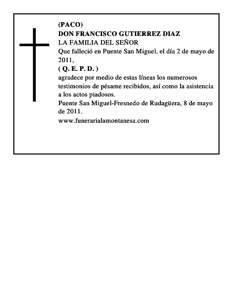 DON FRANCISCO GUTIERREZ DIAZ