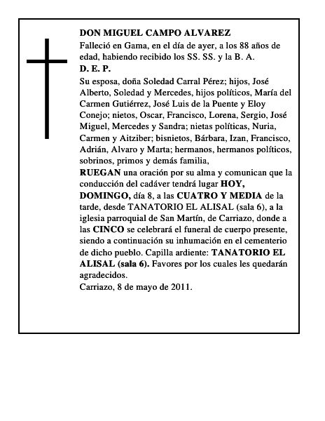 DON MIGUEL CAMPO ALVAREZ