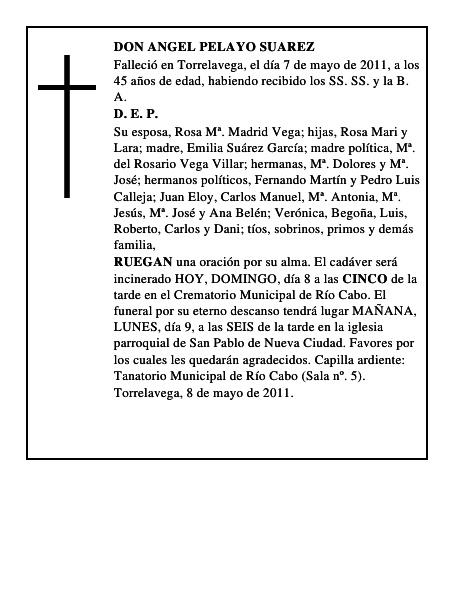 DON ANGEL PELAYO SUAREZ