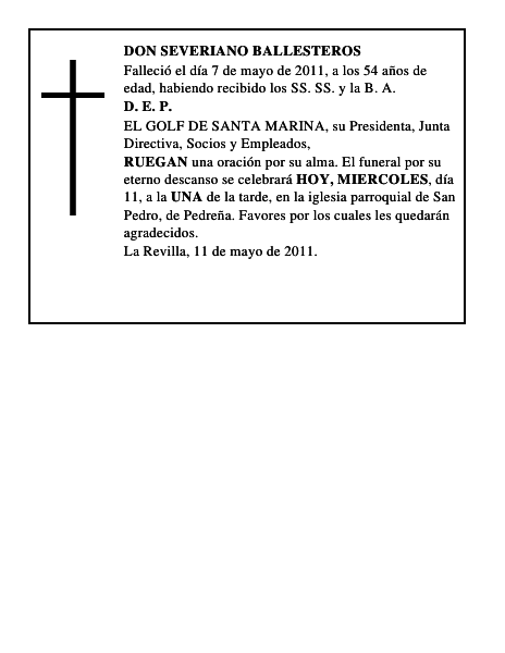 DON SEVERIANO BALLESTEROS