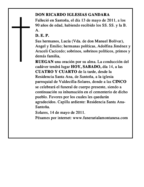 DON RICARDO IGLESIAS GANDARA