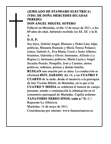 DON ANGEL MIGUEL SOTERO