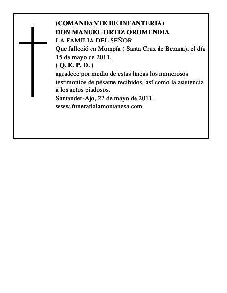DON MANUEL ORTIZ OROMENDIA