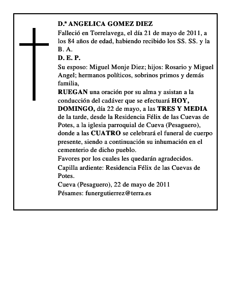 D.ª ANGELICA GOMEZ DIEZ
