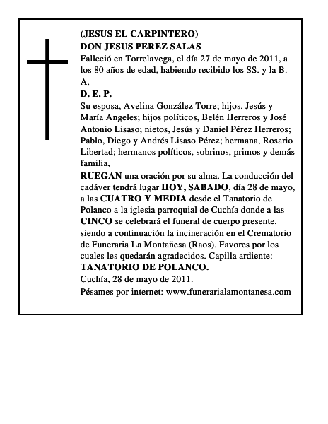 DON JESUS PEREZ SALAS
