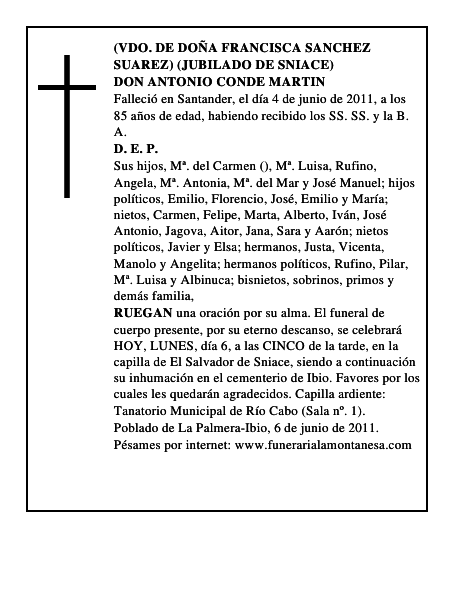 DON ANTONIO CONDE MARTIN