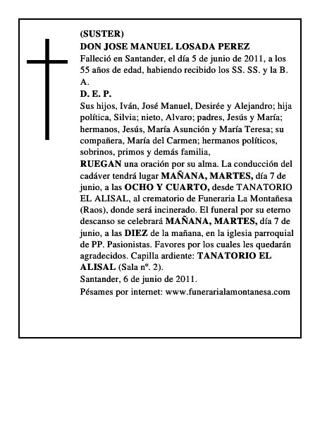 DON JOSE MANUEL LOSADA PEREZ