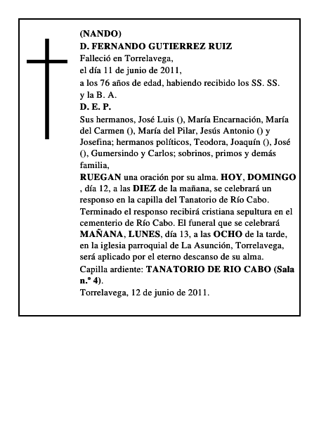D. FERNANDO GUTIERREZ RUIZ