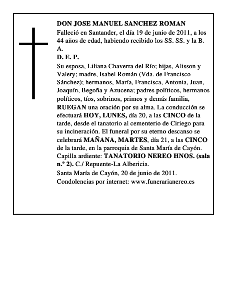 DON JOSE MANUEL SANCHEZ ROMAN