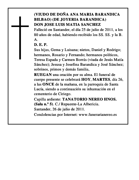 DON JOSE LUIS MATIA SANCHEZ