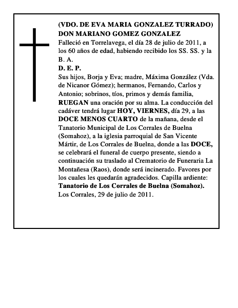 DON MARIANO GOMEZ GONZALEZ