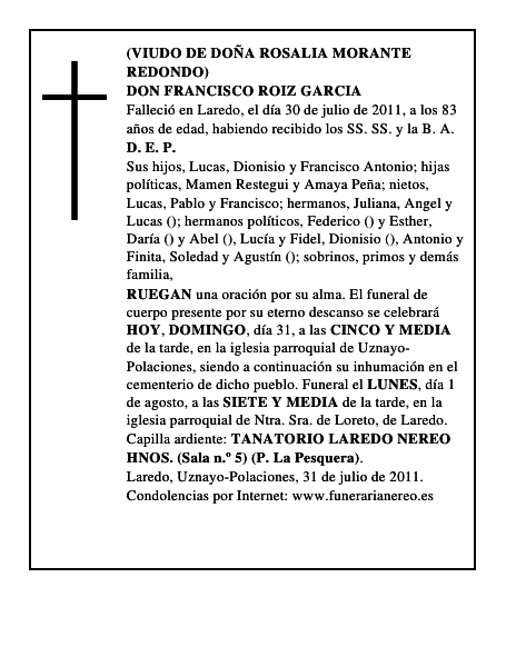 DON FRANCISCO ROIZ GARCIA