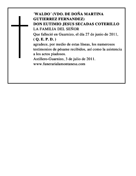 DON EUTIMIO JESUS SECADAS COTERILLO