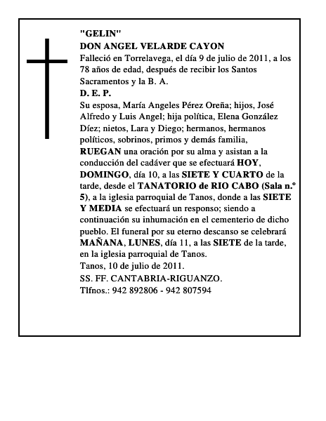 DON ANGEL VELARDE CAYON