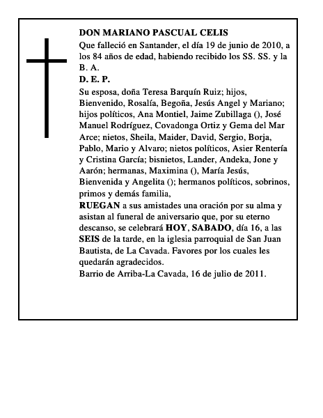 DON MARIANO PASCUAL CELIS